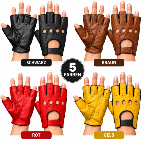 Fingerlose lederhandschuhe - fingerlose,
